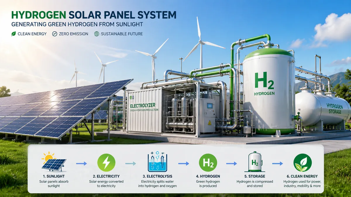 Hydrogen Solar Panel: Price in India, Working, Benefits & Future of Solar Hydrogen Technology (2026 Guide)